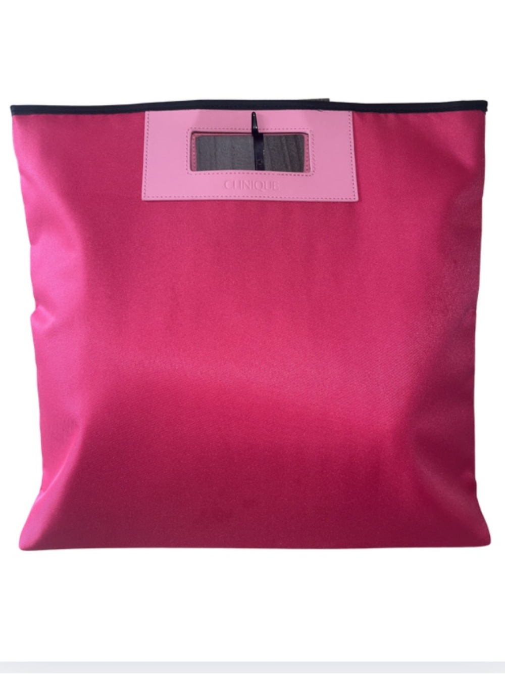 NWOT Clinique Limited Edition Hot Pink Square Shopper Tote Bag